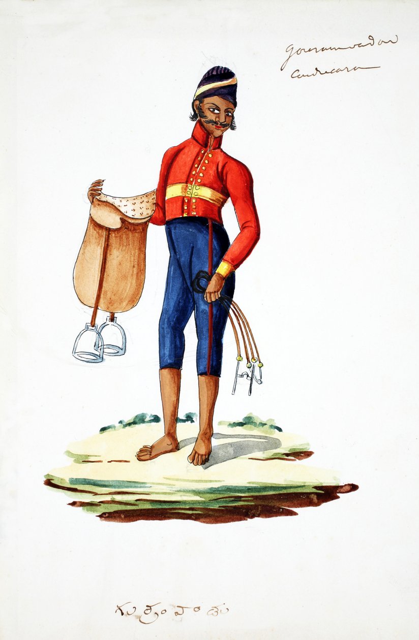 Homme avec une selle - Indian School