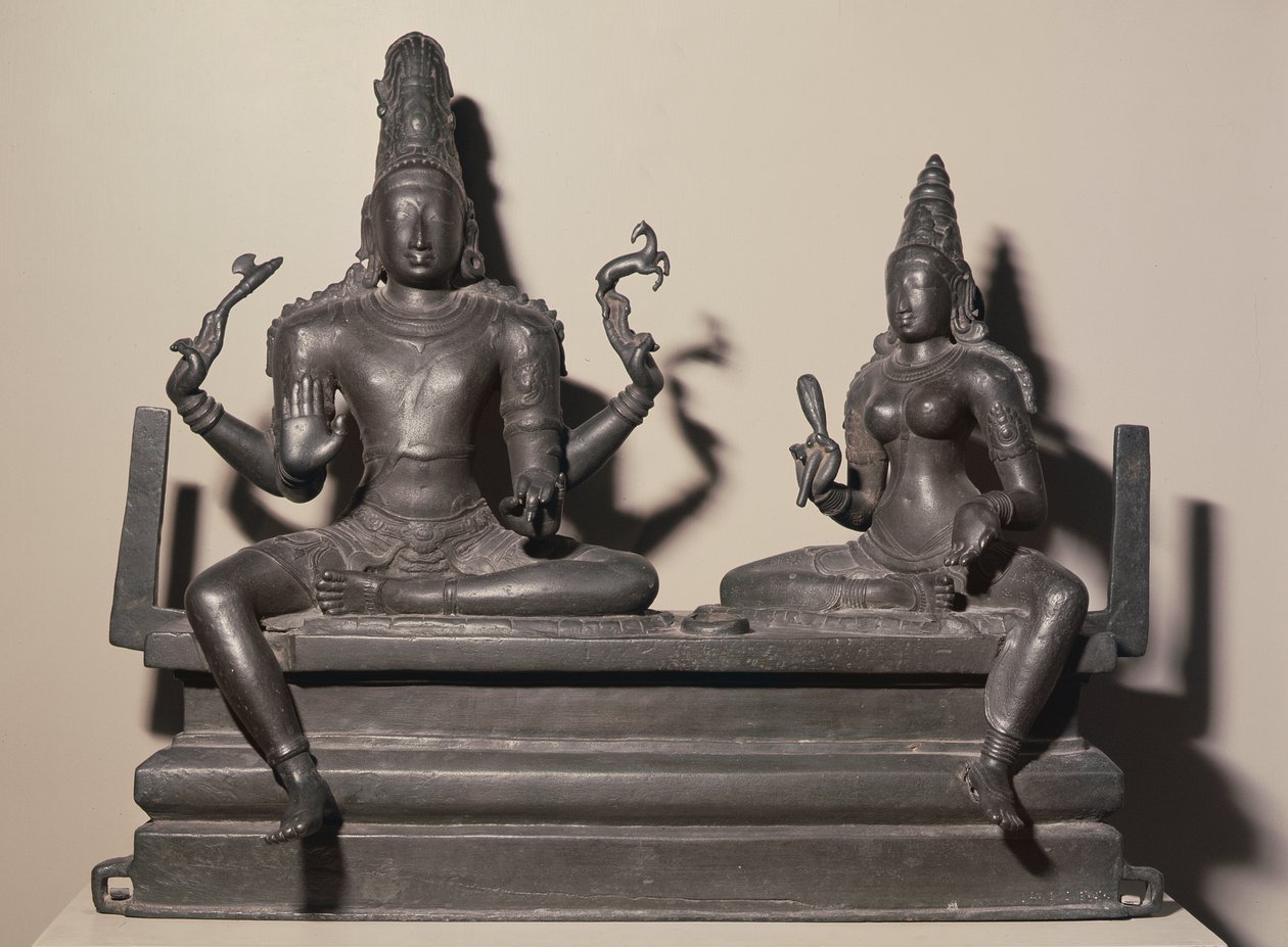 Shiva et Parvati, dynastie Chola, vers 846 - Indian School