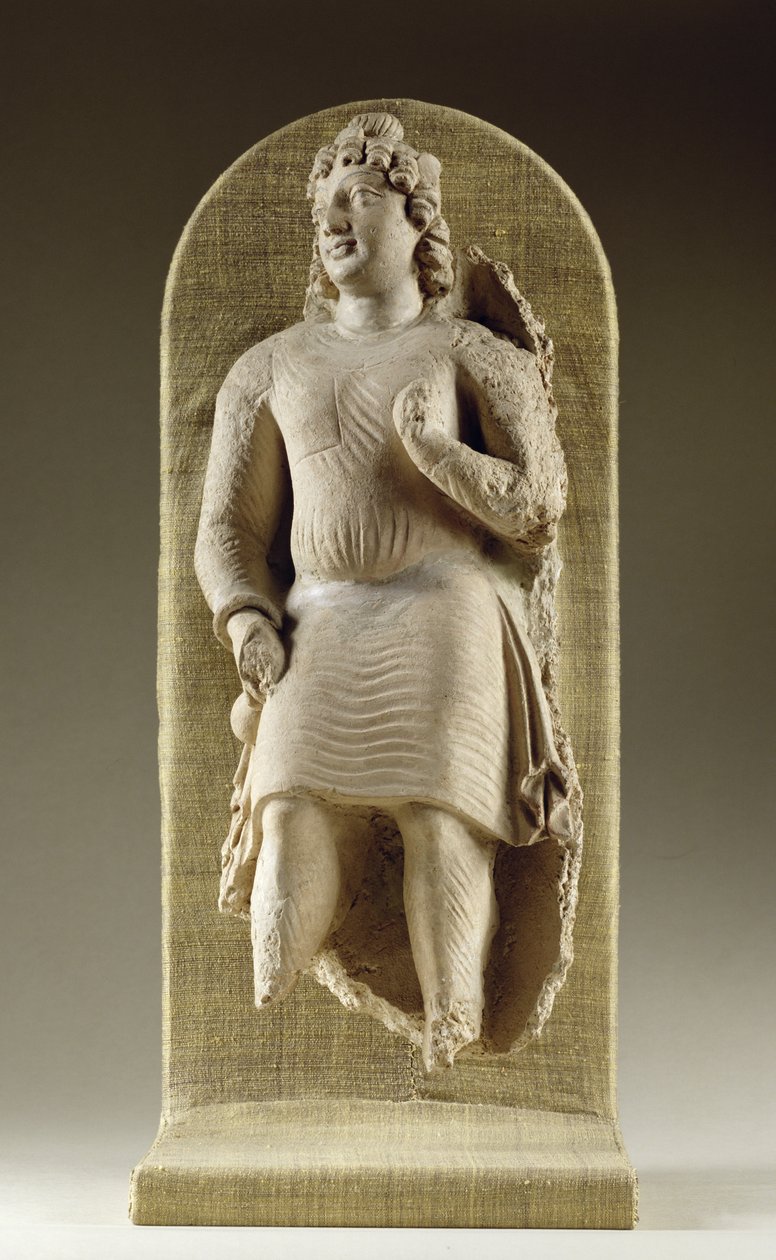 Jeune homme debout ou Maitreya, Gandhara - Indian School