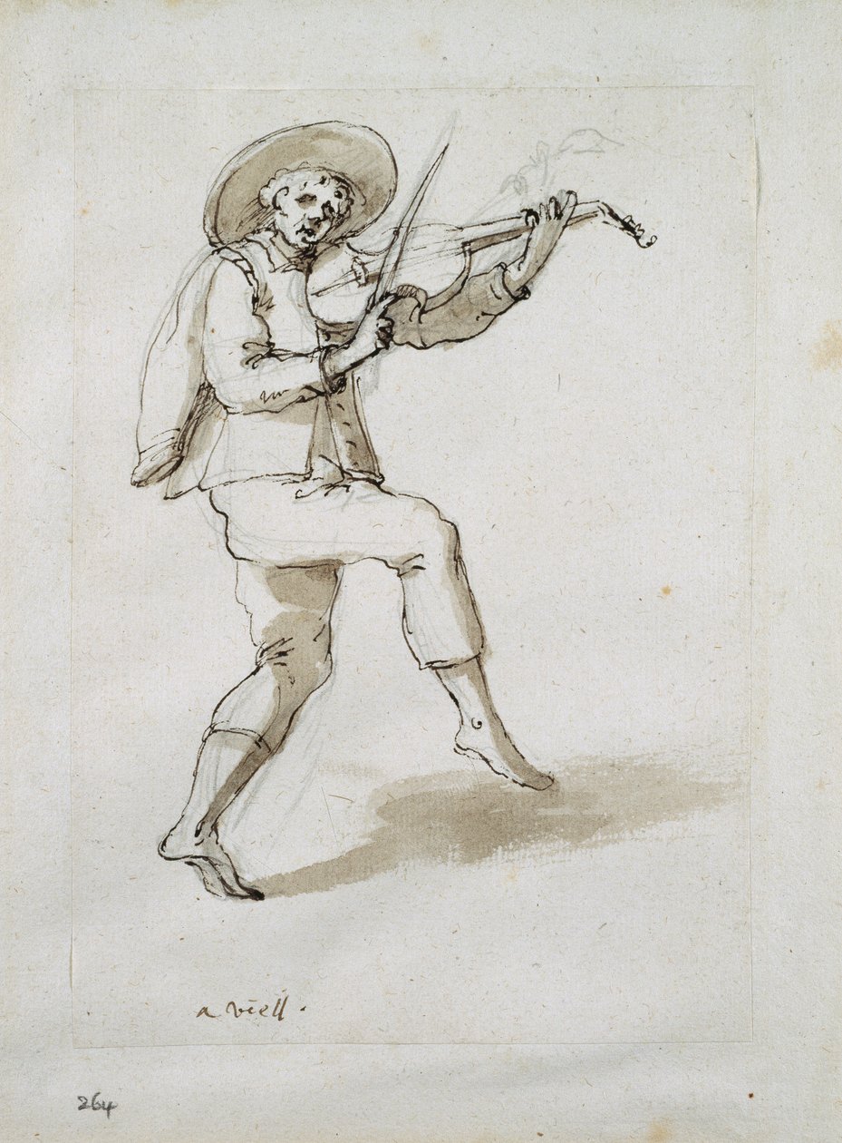 Homme avec une viole - Inigo Jones