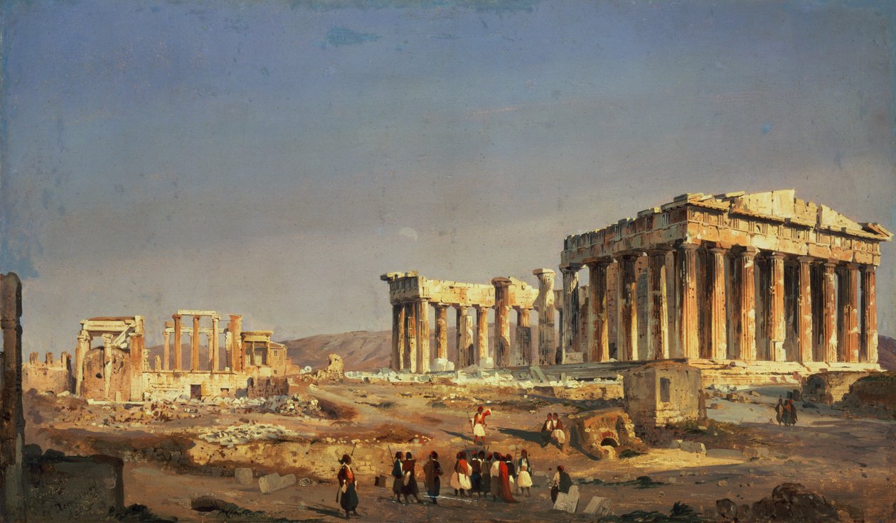 Le Parthénon - Ippolito Caffi