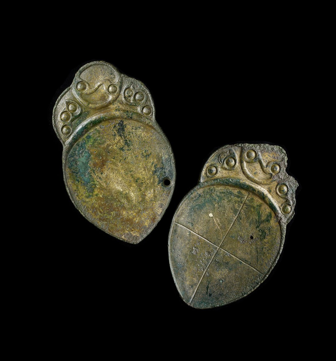 Paire de cuillères avec décoration moulée, d