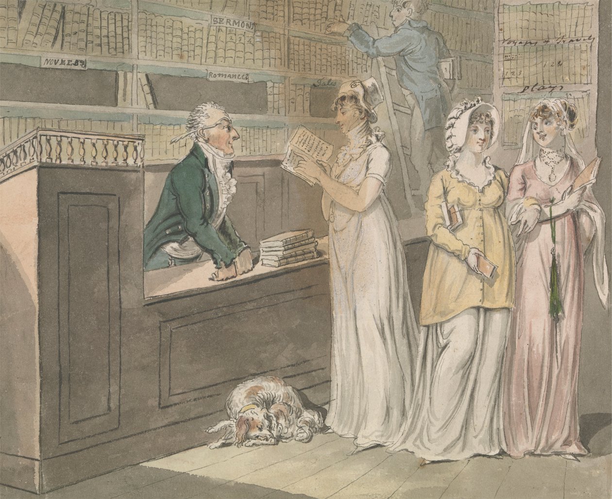 La Bibliothèque de prêt - Isaac Cruikshank