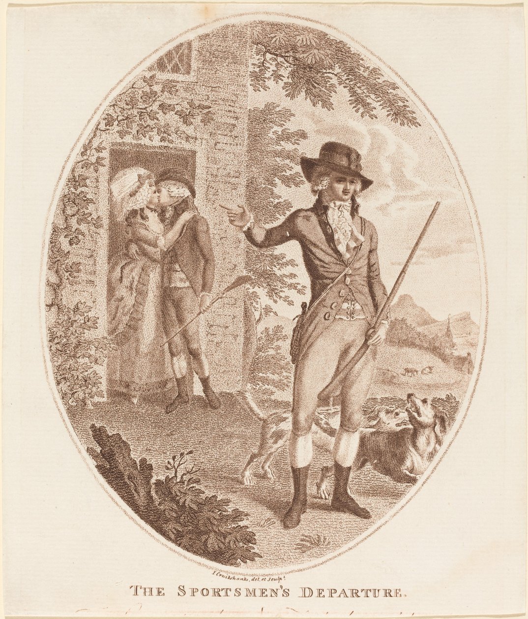 Le départ des chasseurs - Isaac Cruikshank