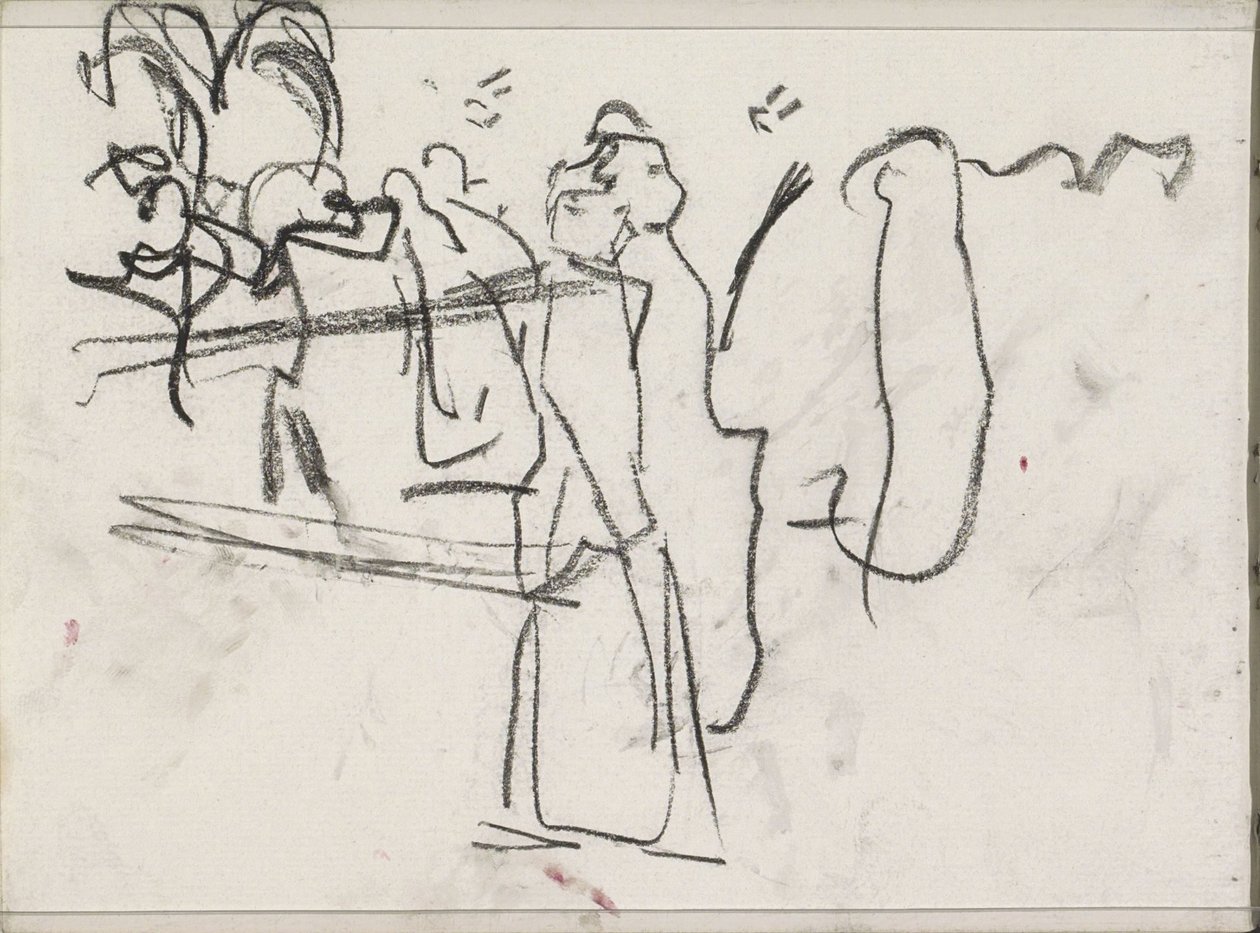 Figures, peut-être en train de marcher - Isaac Israels