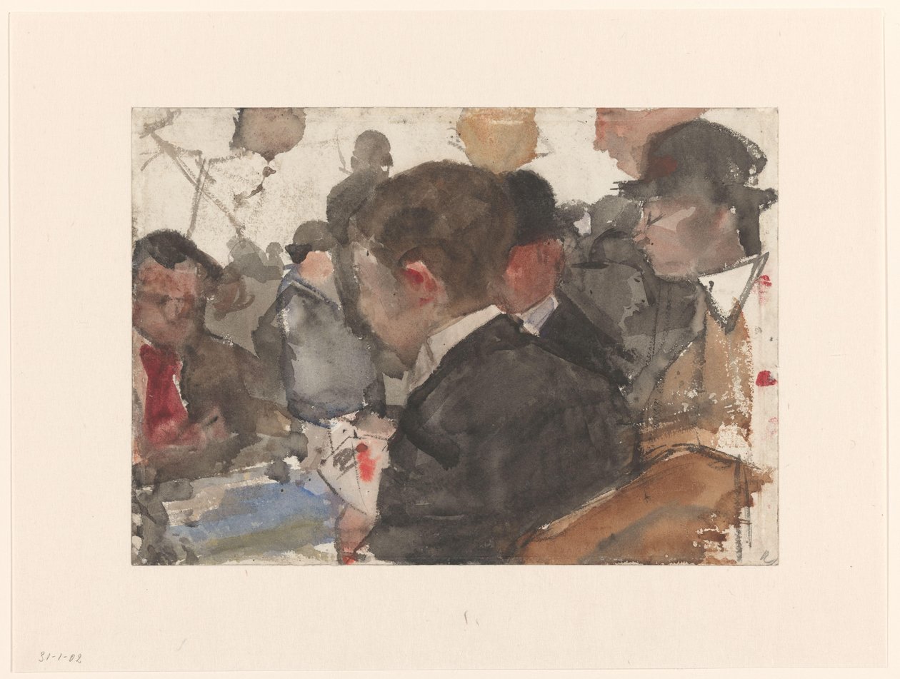 Hommes jouant aux cartes dans un café - Isaac Israels