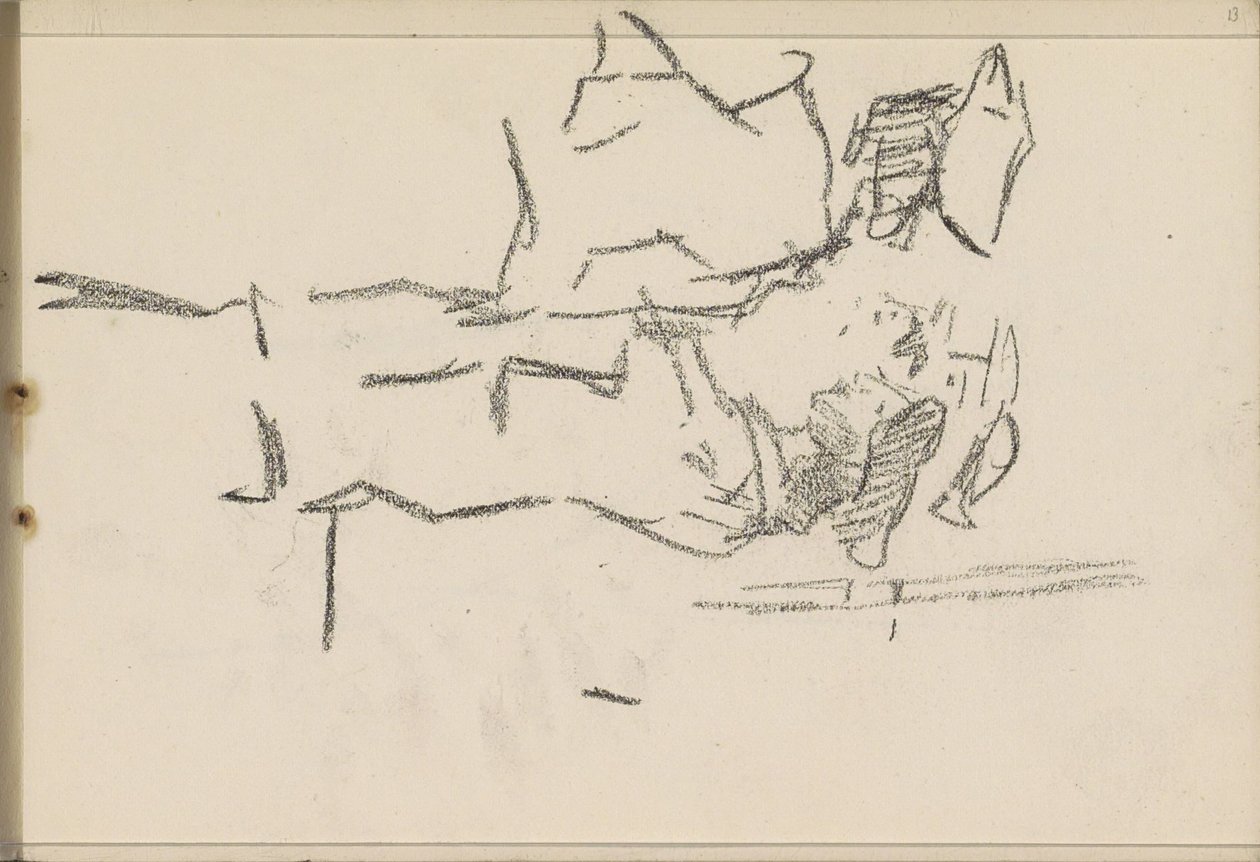 Quatre figures avec couvre-chefs, de profil - Isaac Israels
