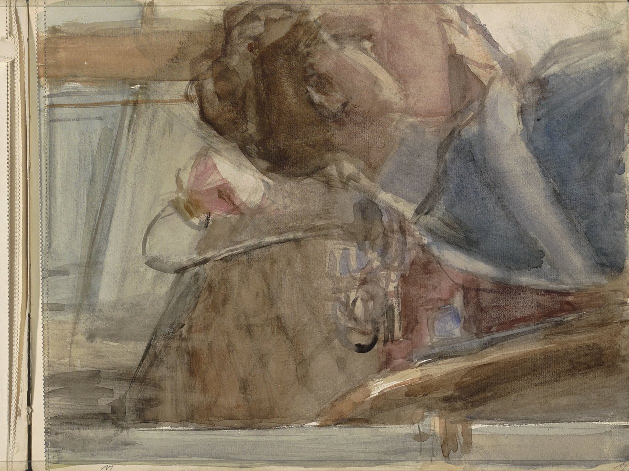 Femme à une table - Isaac Israels
