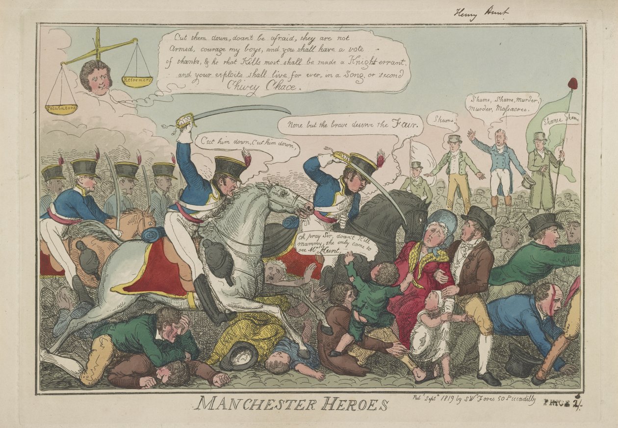 Héros de Manchester, 1819 - Isaac Robert Cruikshank