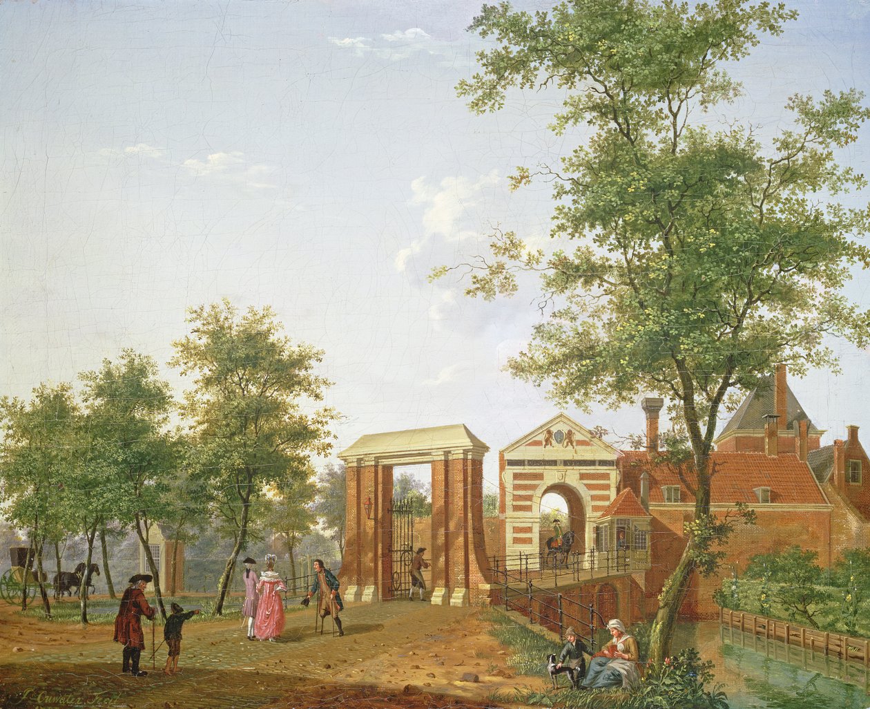 Vue de la Zylpoort, Harlem, 1780 - Isaac Ouwater
