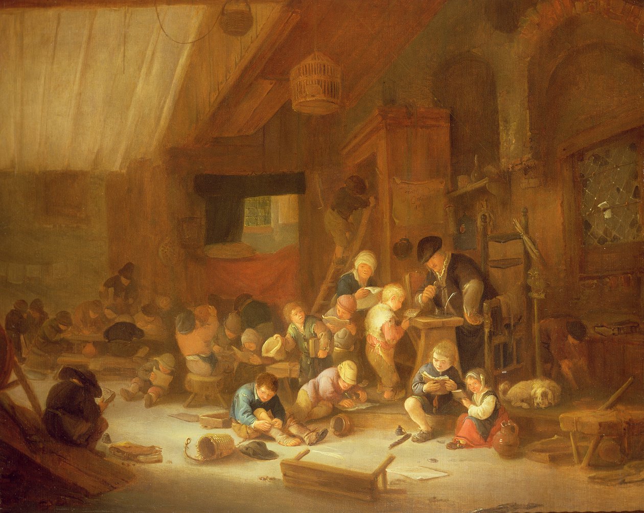 Intérieur de salle de classe - Isack van Ostade