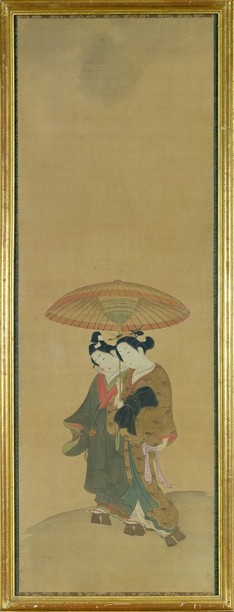 Deux amoureux sous un parapluie - Ishikawa Toyonobu