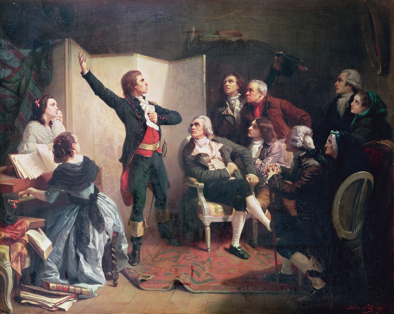 Rouget de Lisle (1760-1836) chantant la Marseillaise chez Dietrich, maire de Strasbourg, le 26 avril 1792 - Isidore Pils