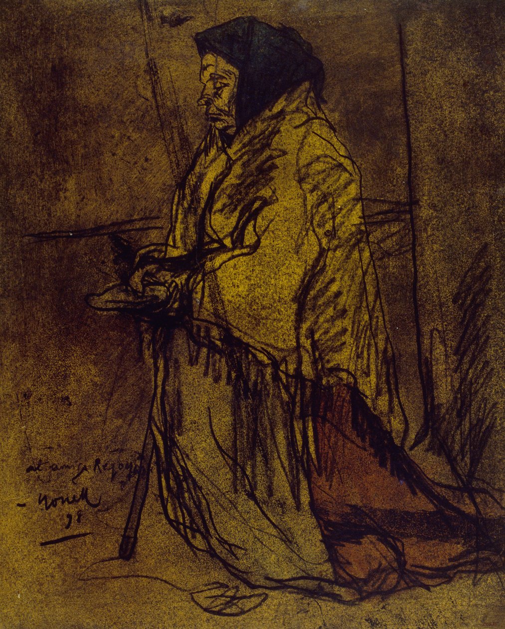 Pauvre femme priant - Isidre Nonell