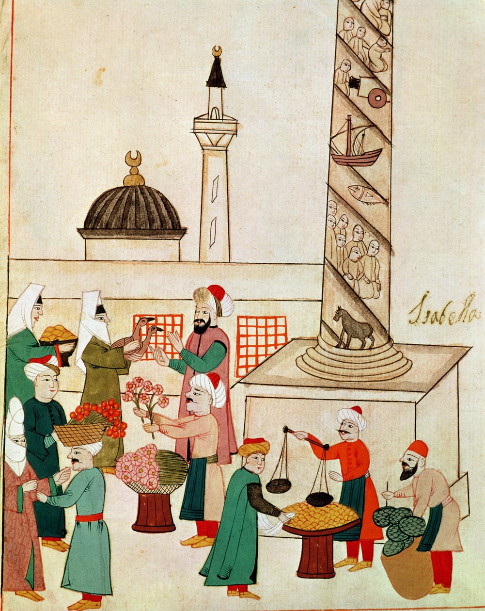 Ms 1671 Un bazar à Istanbul, c.1580 - Islamic School