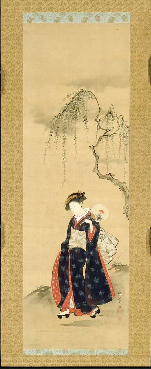 Beauté sous un saule - Isoda Koryusai