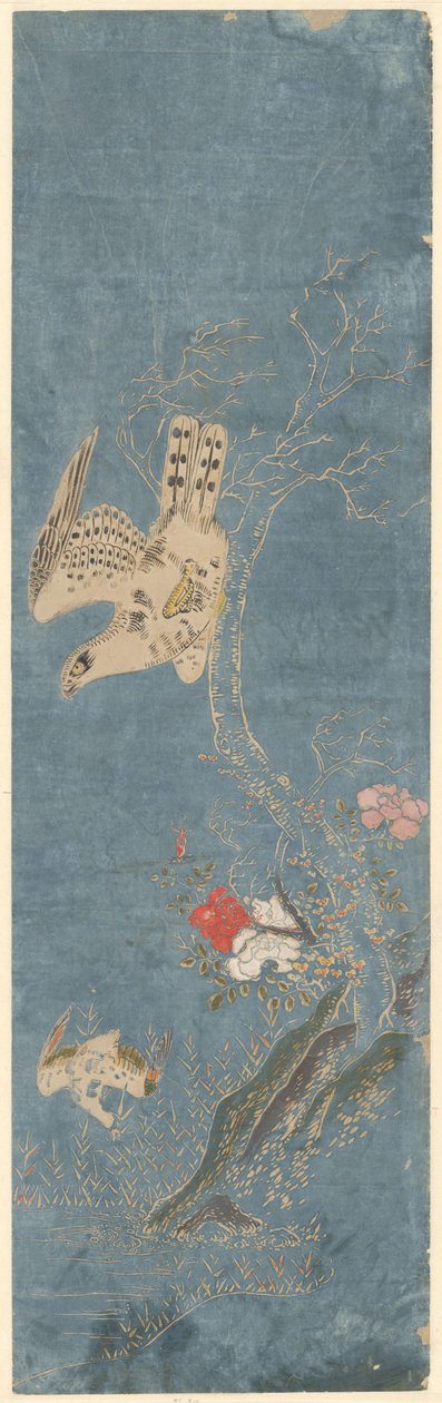 Faucon chassant un canard - Isoda Kôryûsai (attributed to)