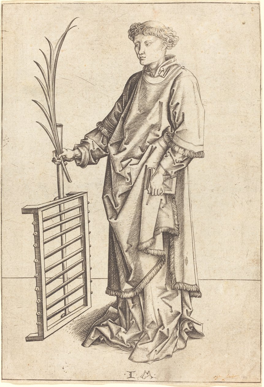 Saint Laurent - Israhel van Meckenem after Martin Schongauer