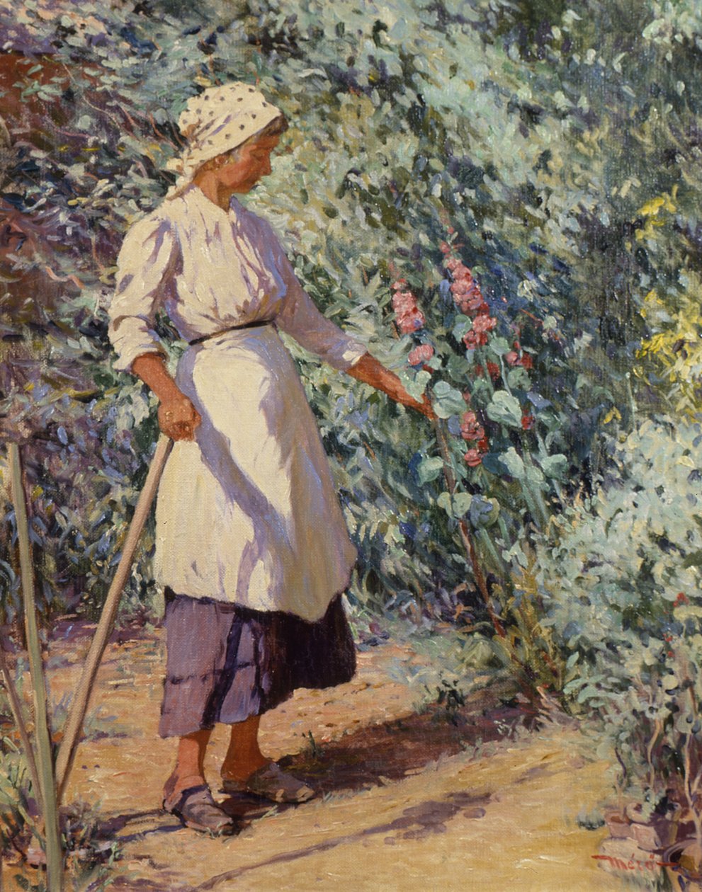 Femme dans un jardin - Istvan Mero