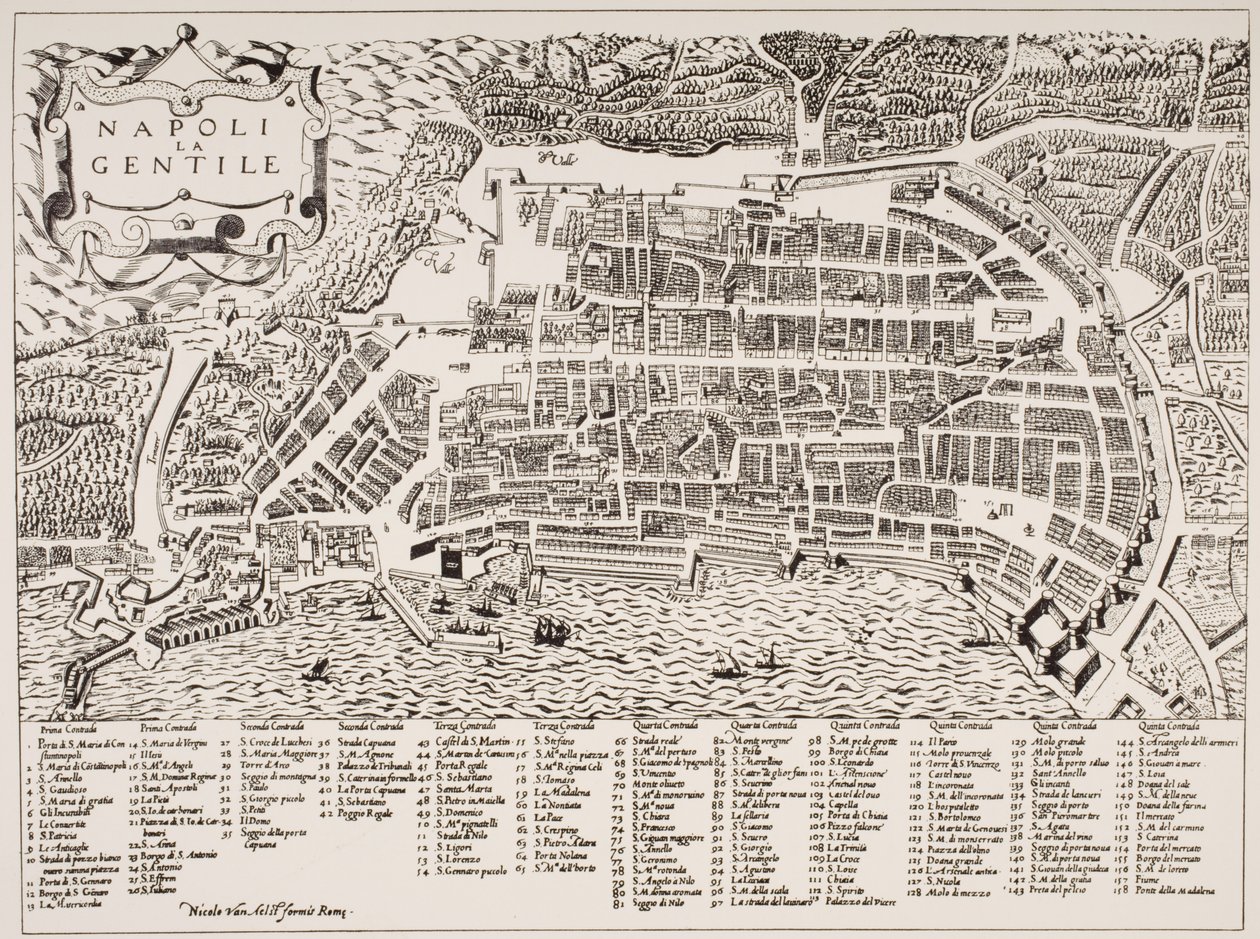 Carte de Naples, vers 1600 - Italian School