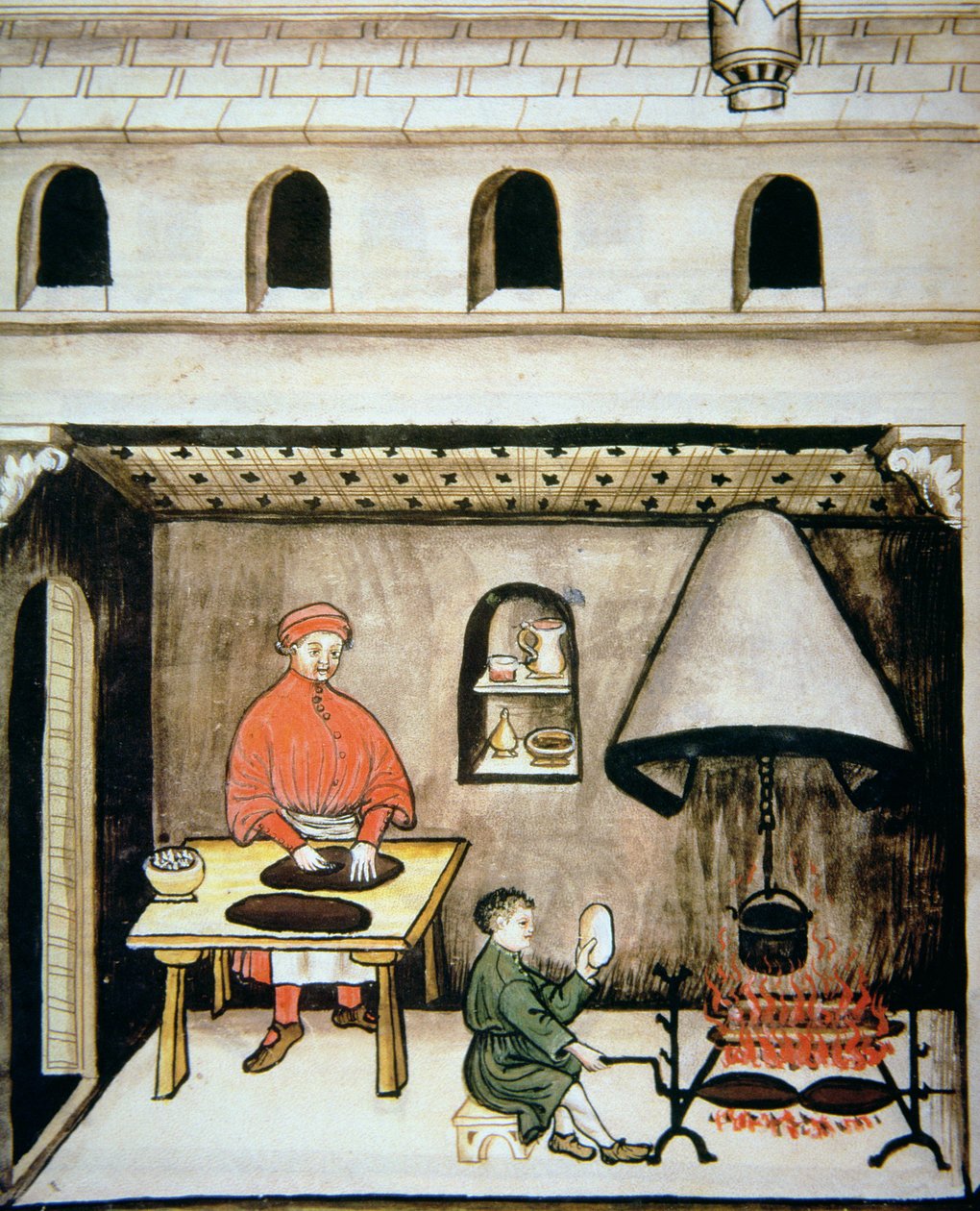 Préparation de la rate, de Tacuinum Sanitatis - Italian School