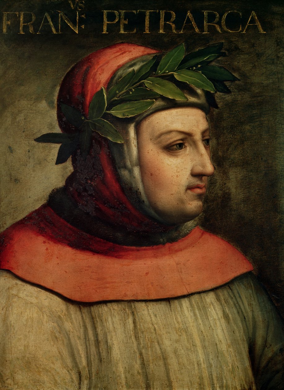 Portrait de Pétrarque (Francesco Petrarca) (1304-74) - Italian School