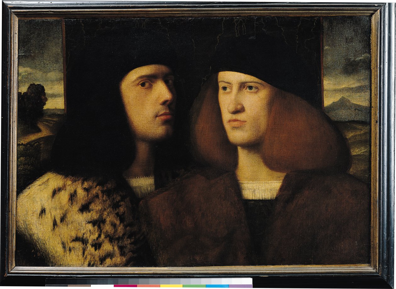 Portrait de deux jeunes hommes - Italian School