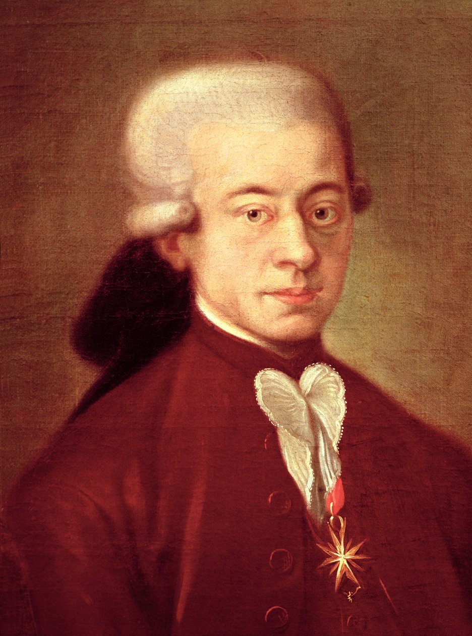 Portrait de Wolfgang Amadeus Mozart (1756-1791) après 1770 (détail) - Italian School