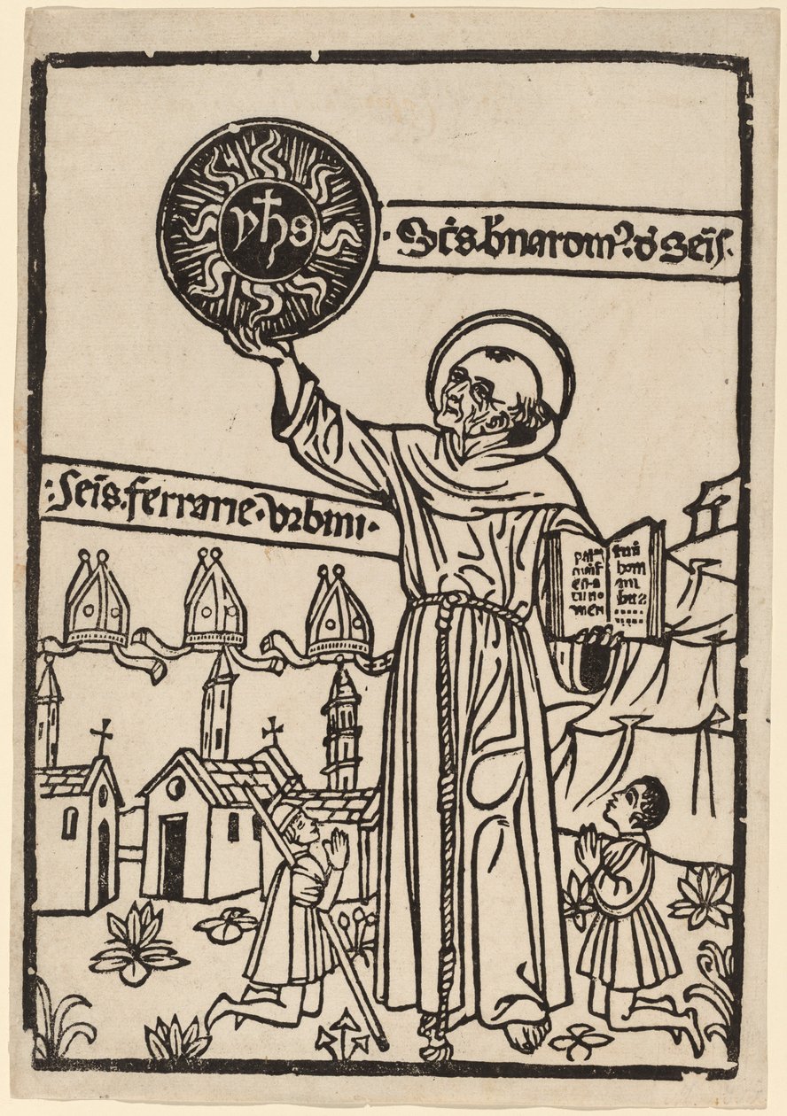 Saint Bernardin de Sienne - Italian 15th Century
