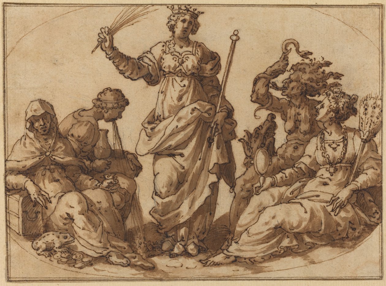 La vertu triomphant des vices - Italian 16th Century