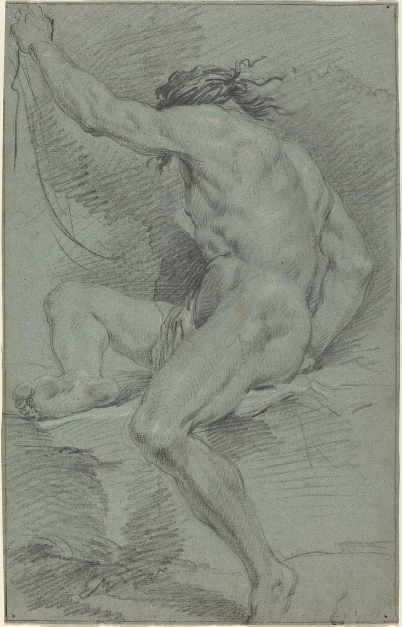 Figure Nue (étude académique) - Italian 17th Century