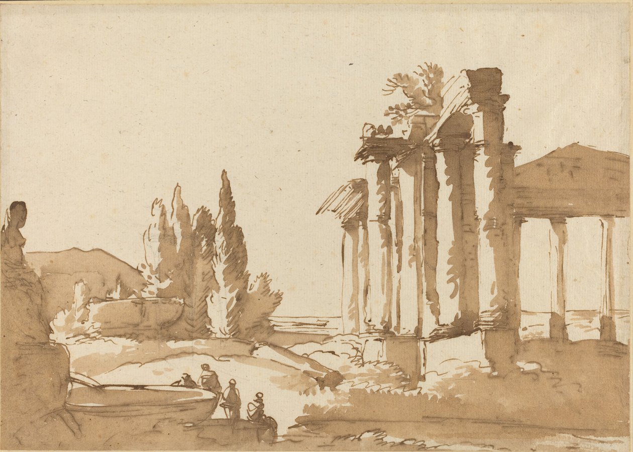 Paysage avec Ruines - Italian 18th Century