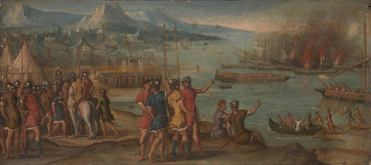 Une bataille navale, vers 1580 - Italian Master