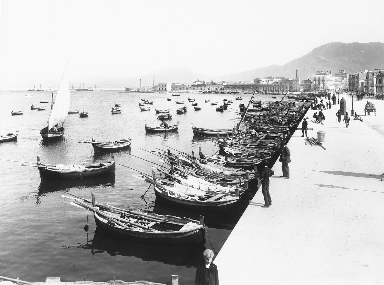Le port de Palerme, Sicile, vers 1920 - Italian Photographer