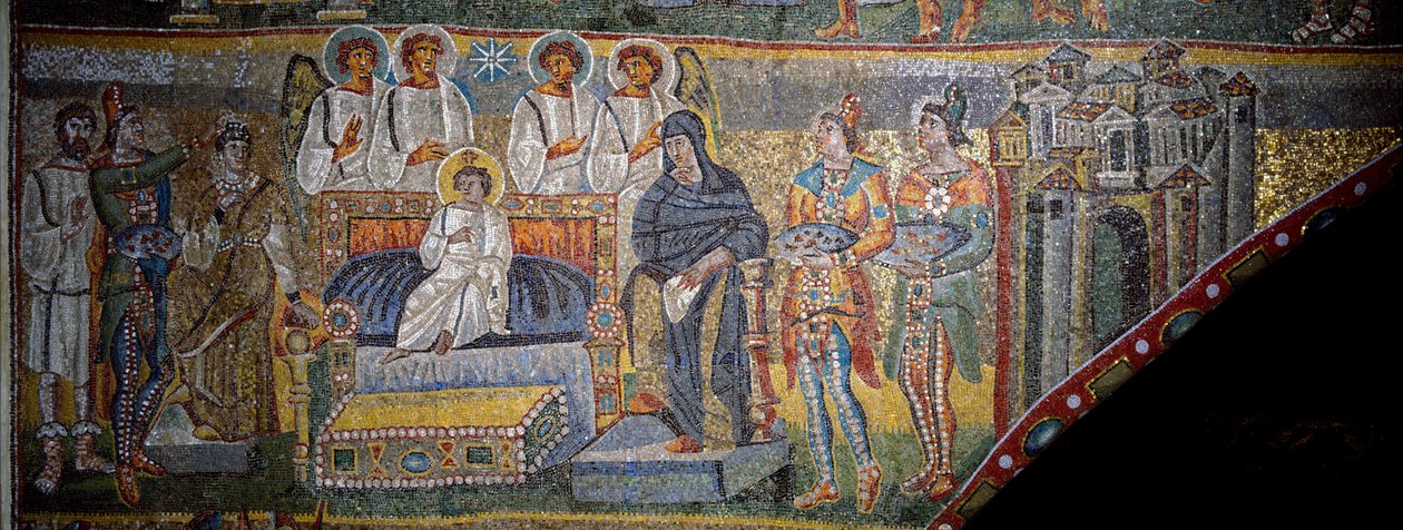 Adoration des Mages (mosaïque) - Italian School