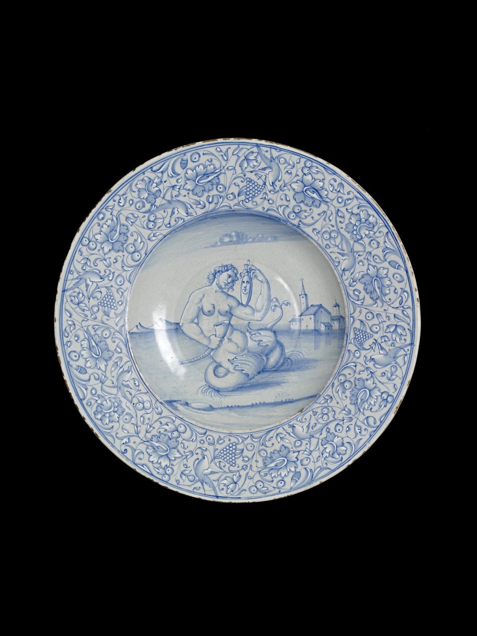 Plat avec une sirène, Venise - Italian School