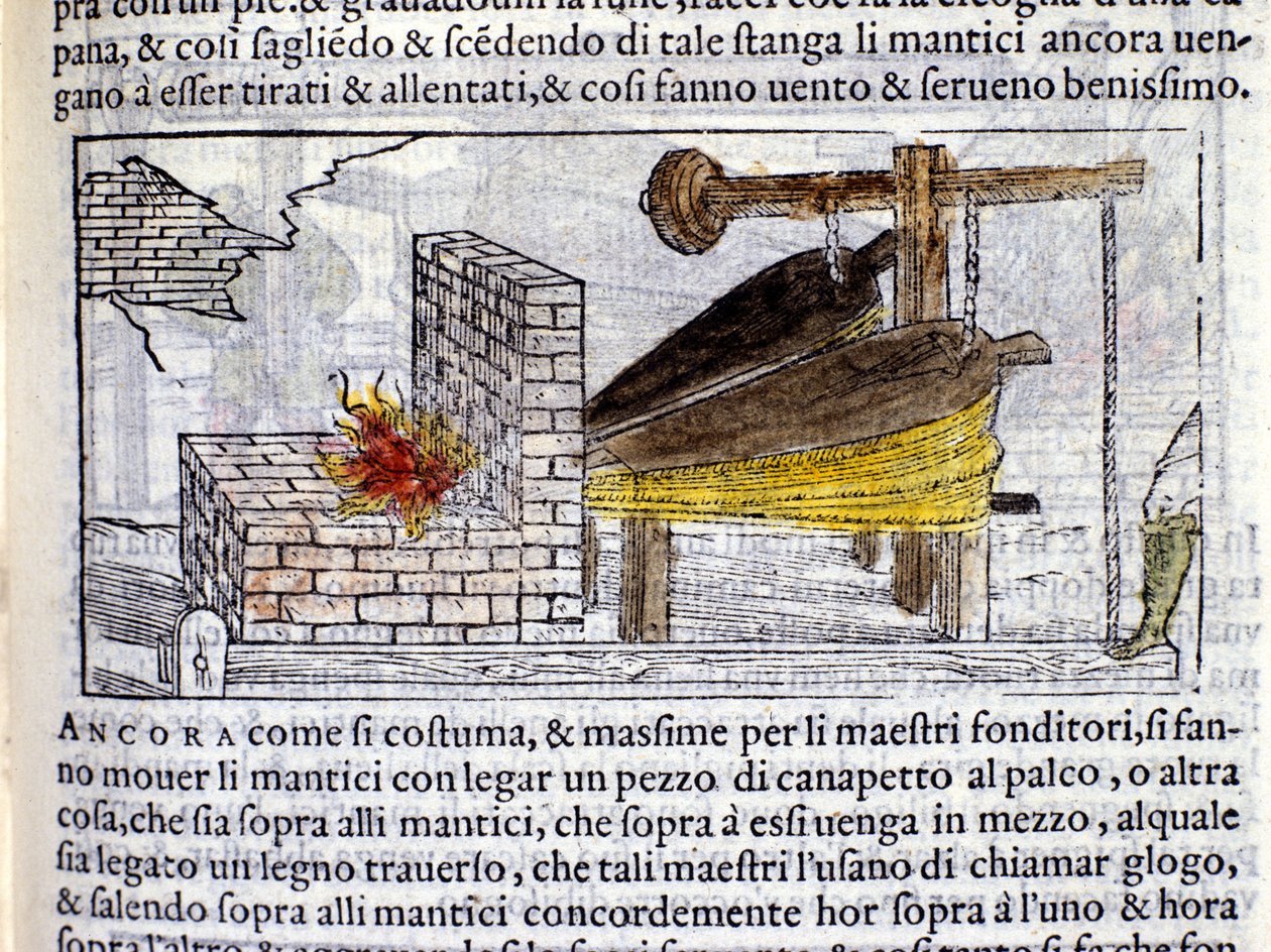 Forge dans « Pirotechnia » de Biringuccio - Italian School