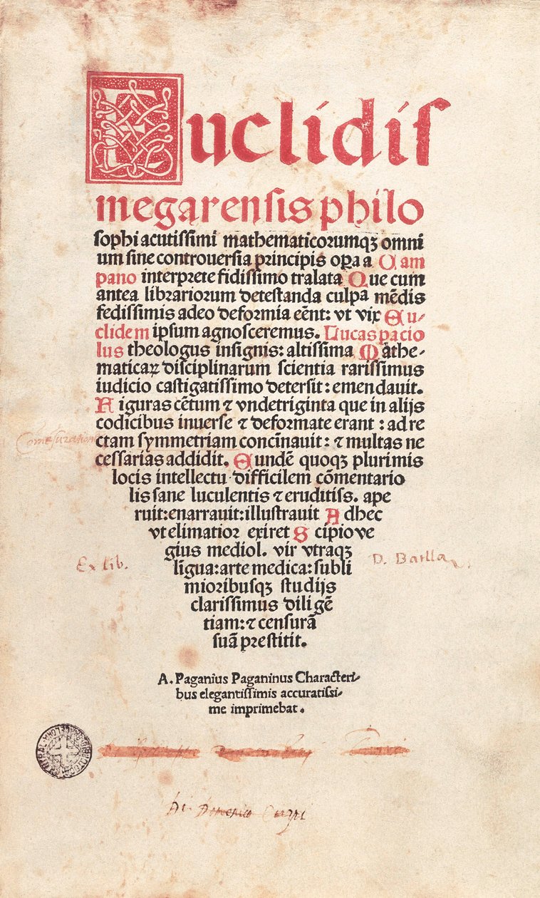 Frontispice de la géométrie d