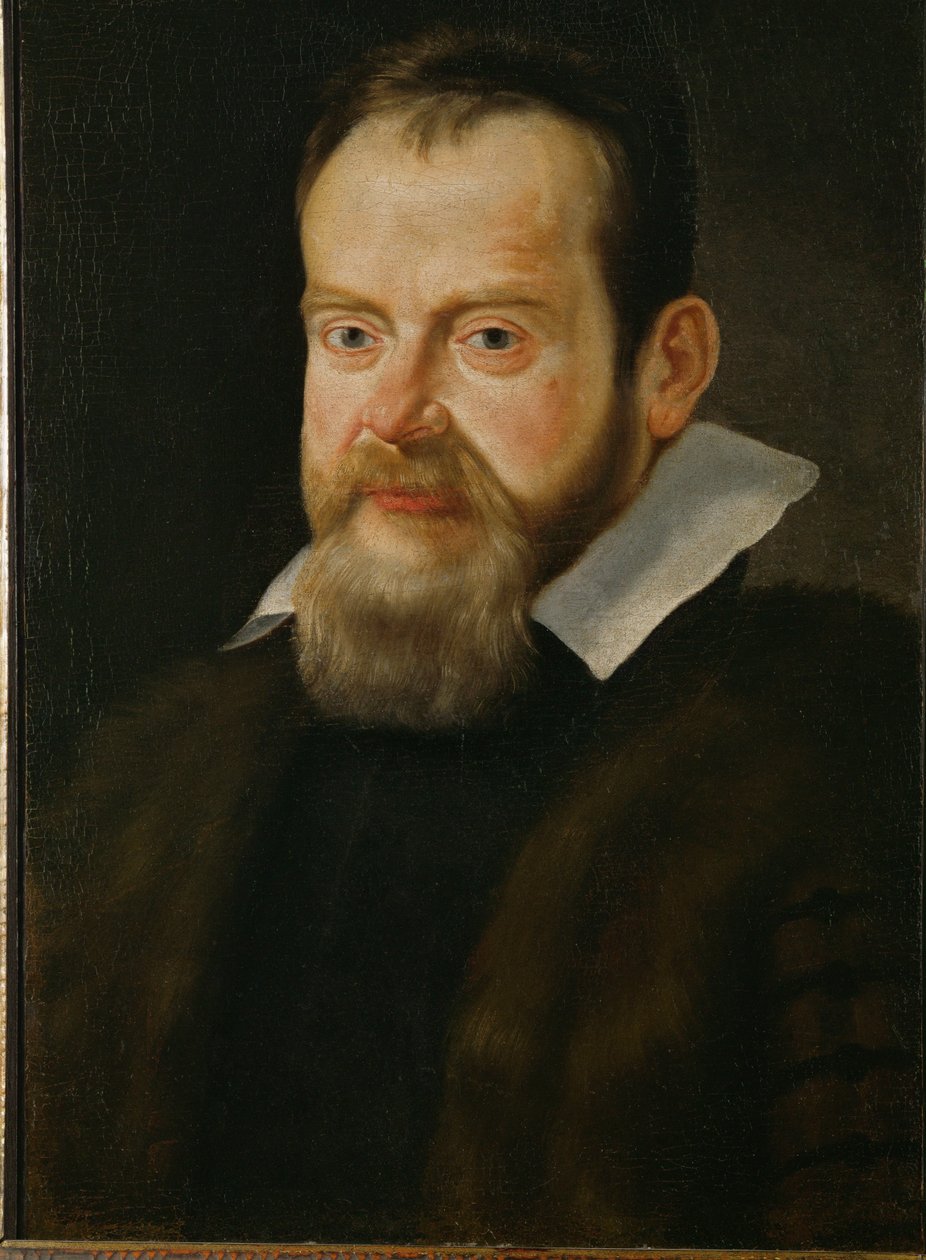 Galileo Galilei, astronome ... (peinture sur toile) - Italian School