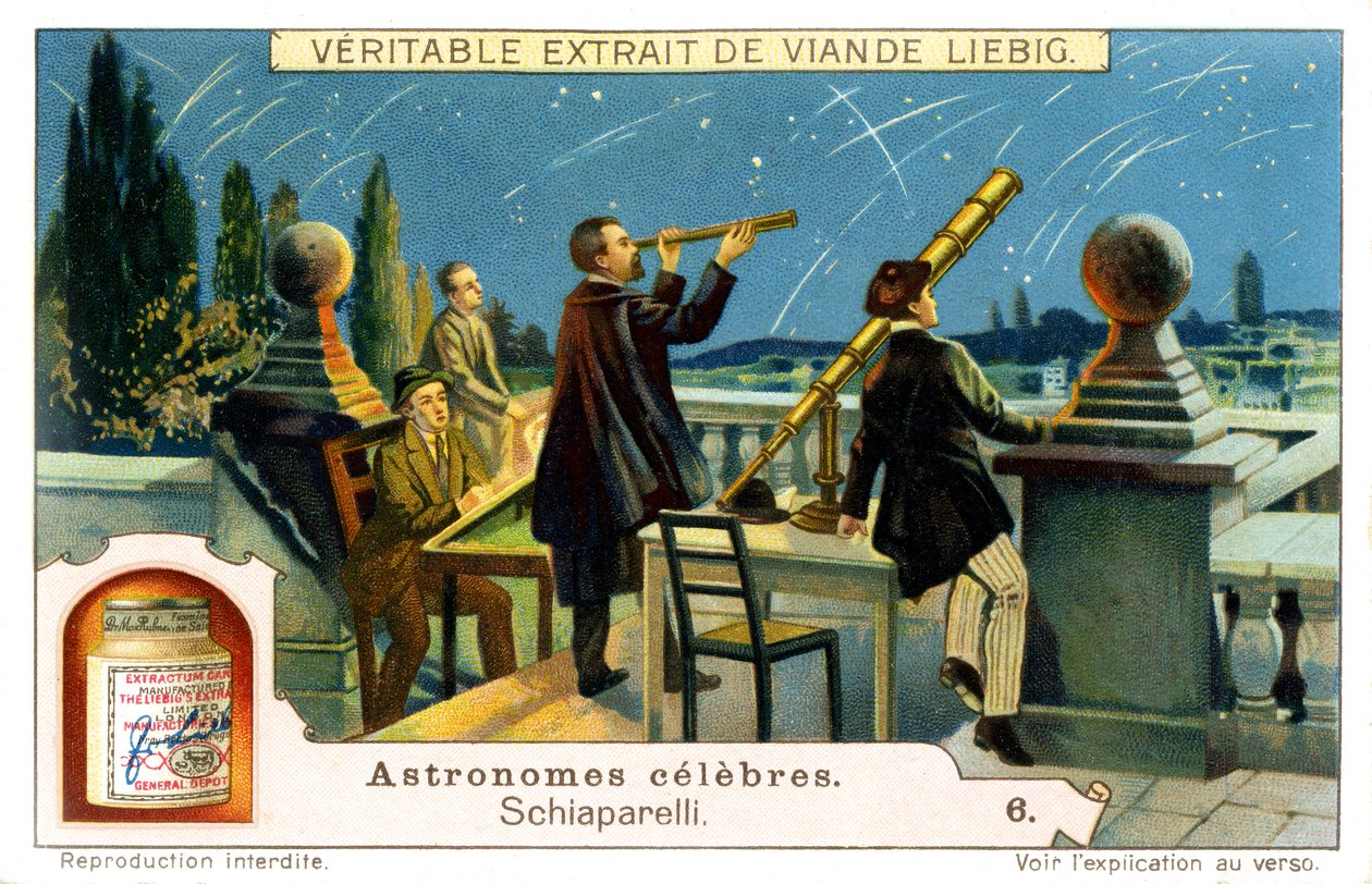 Giovanni Schiaparelli, observant le ciel (impression) - Italian School