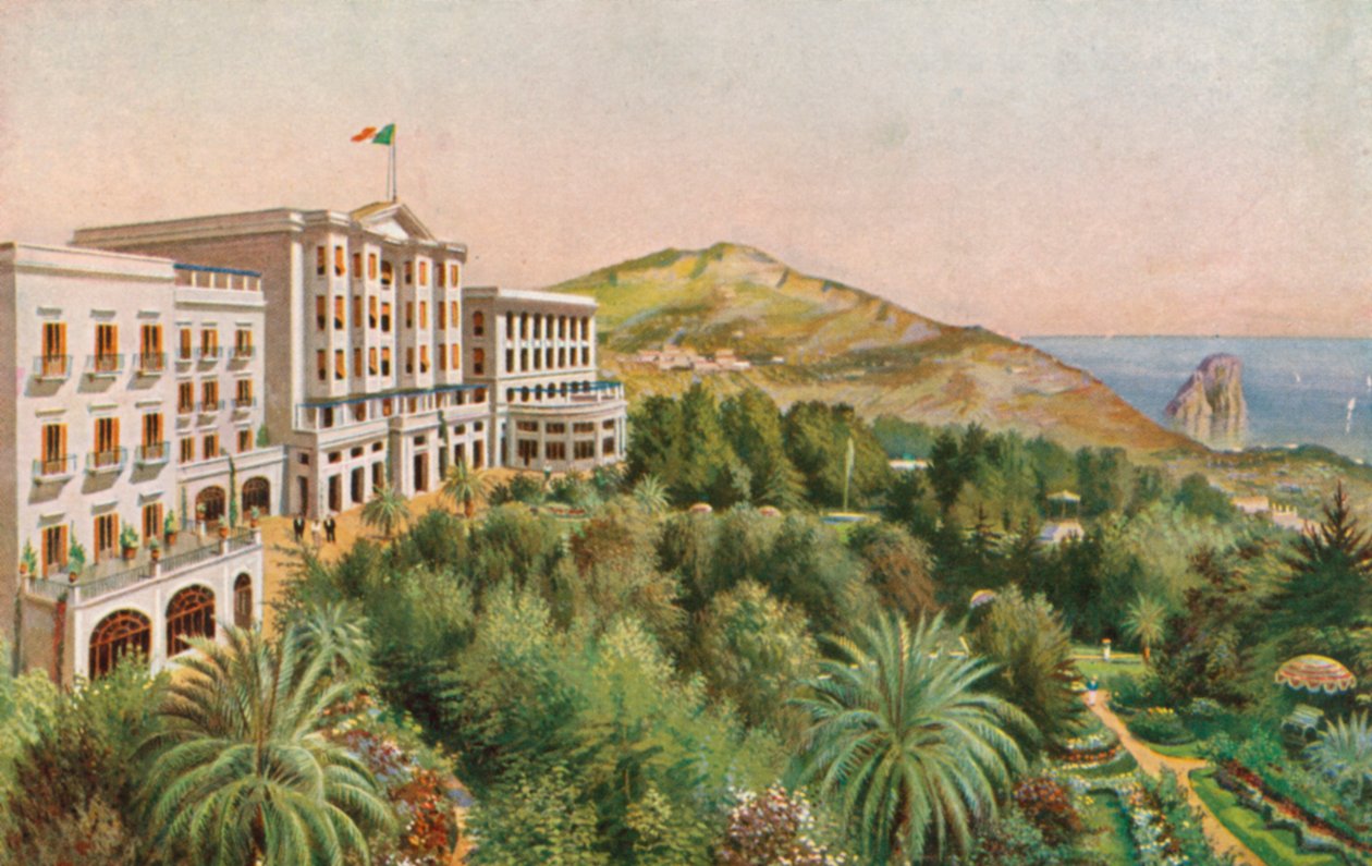 Grand Hôtel Quisisana, Capri, Italie (lithographie couleur) - Italian School