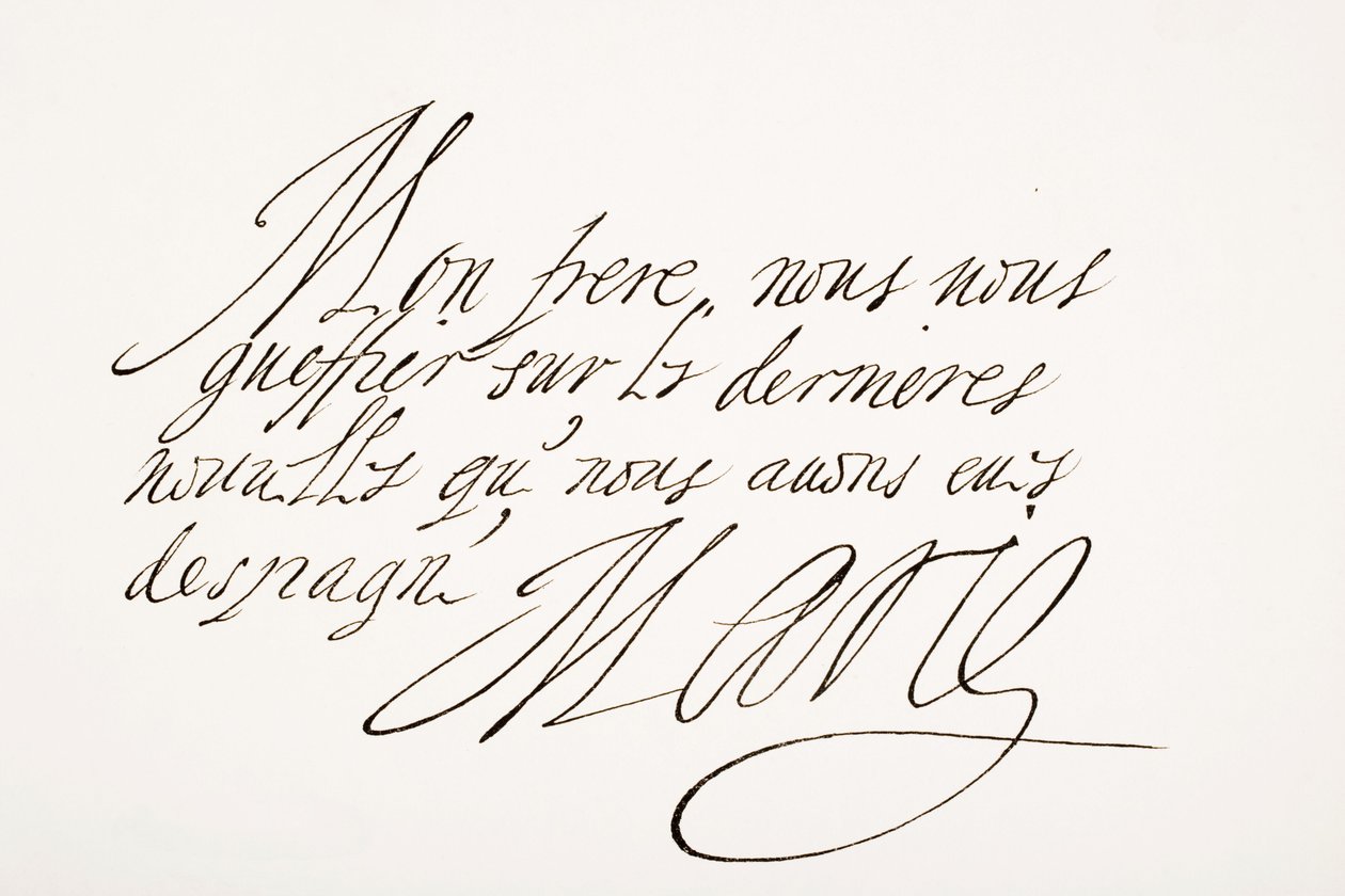Écriture et signature de Marie de Médicis - Italian School