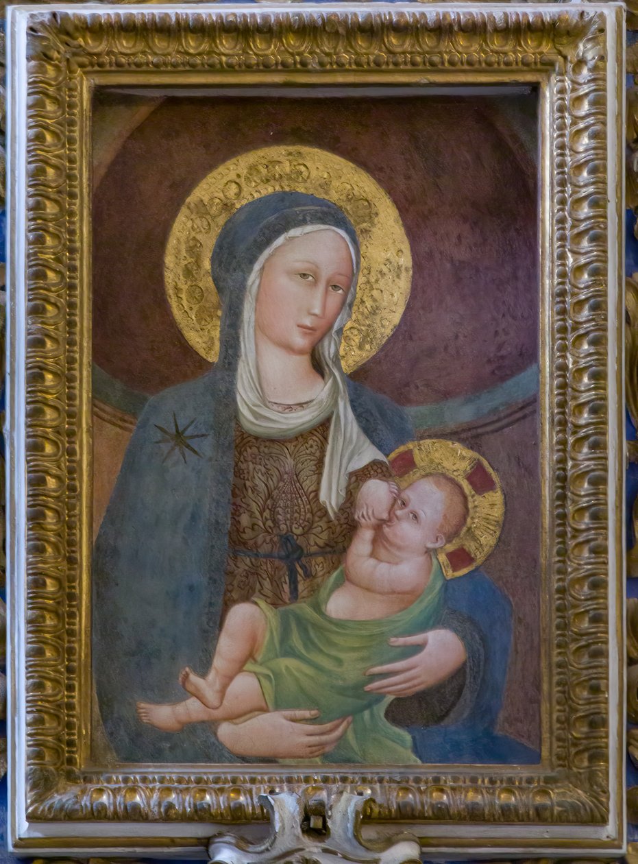 Madone allaitante, vers 1440-50 (fresque) - Italian School