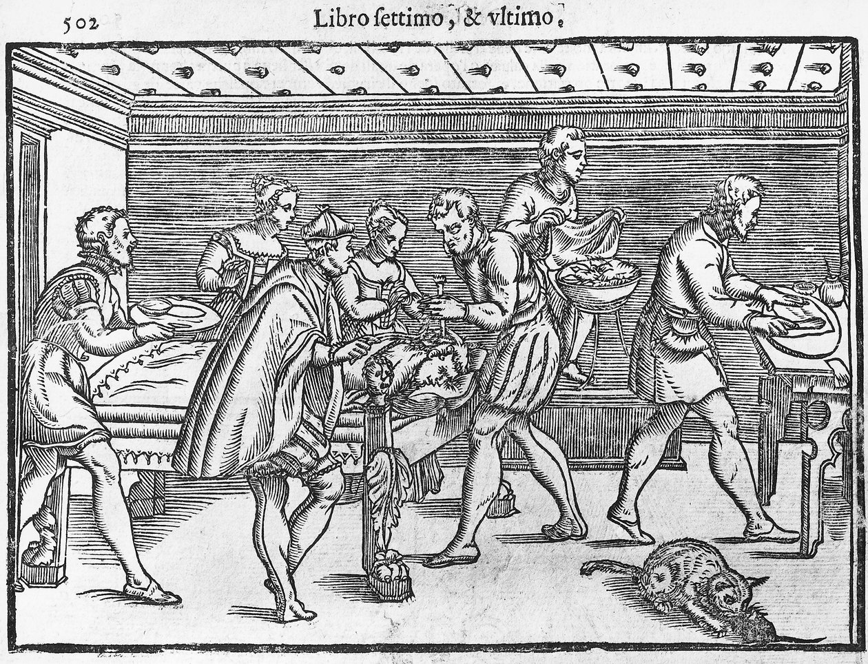 Planche représentant une trépanation du crâne - Italian School
