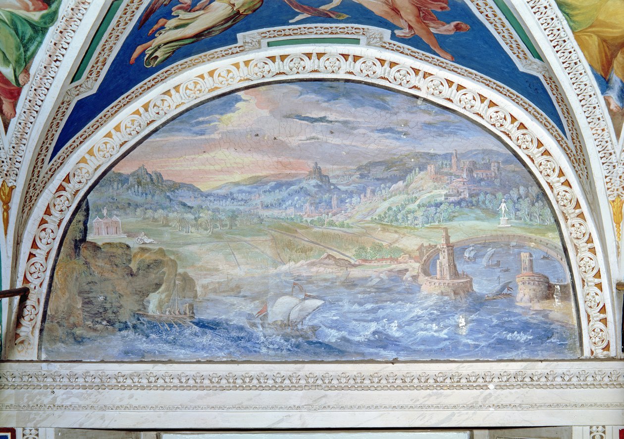 Scène de port - Italian School