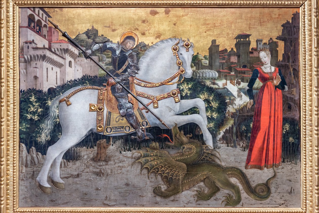 Saint Georges et le Dragon - Italian School