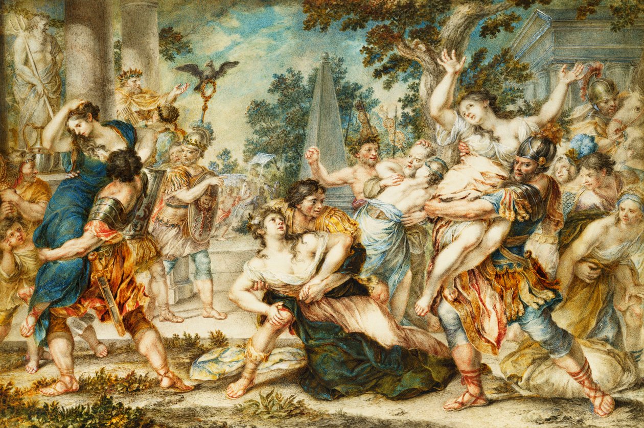 Le viol des Sabines, vers 1700 - Italian School