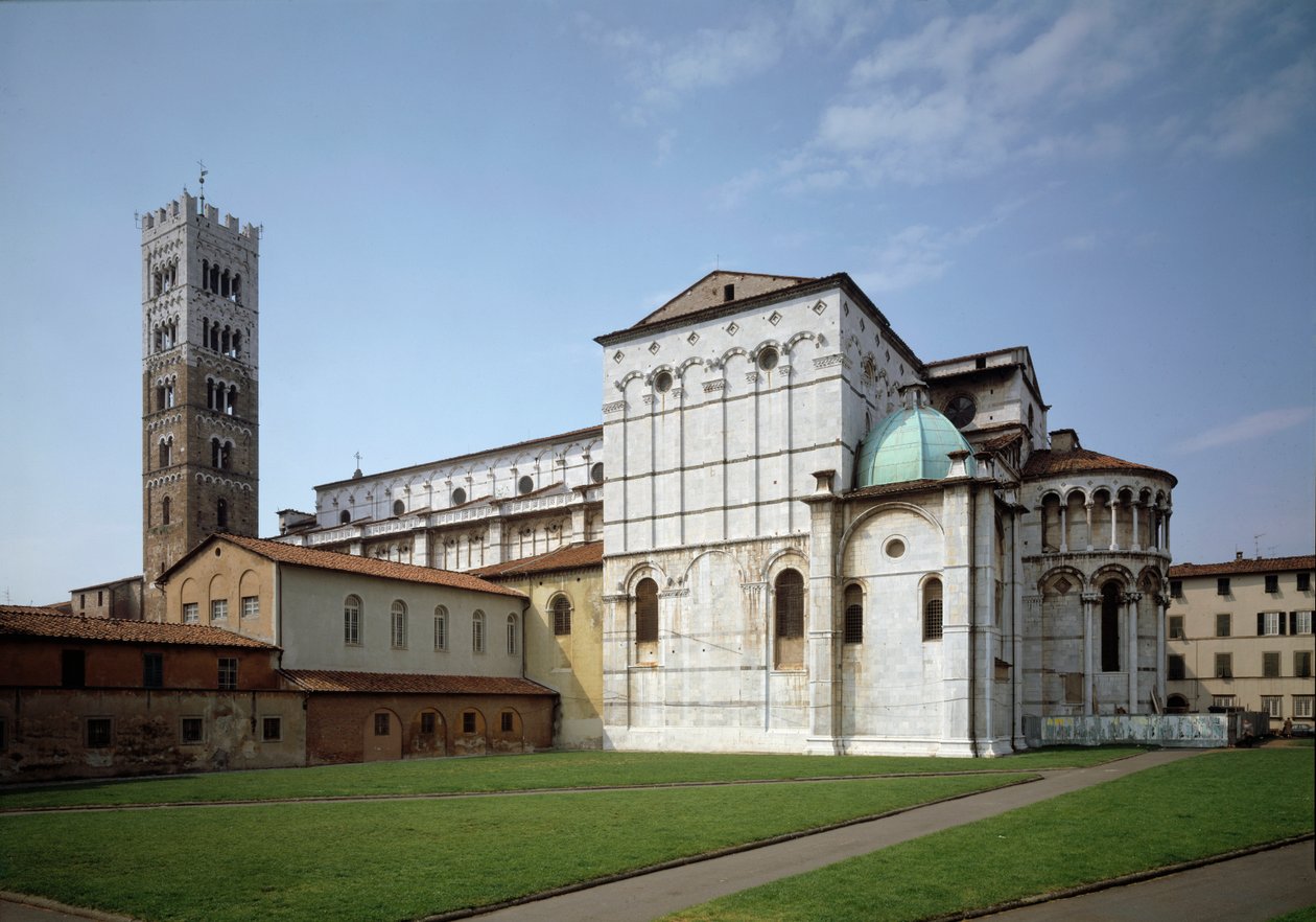 Vue de la cathédrale de Lucques - Italian School