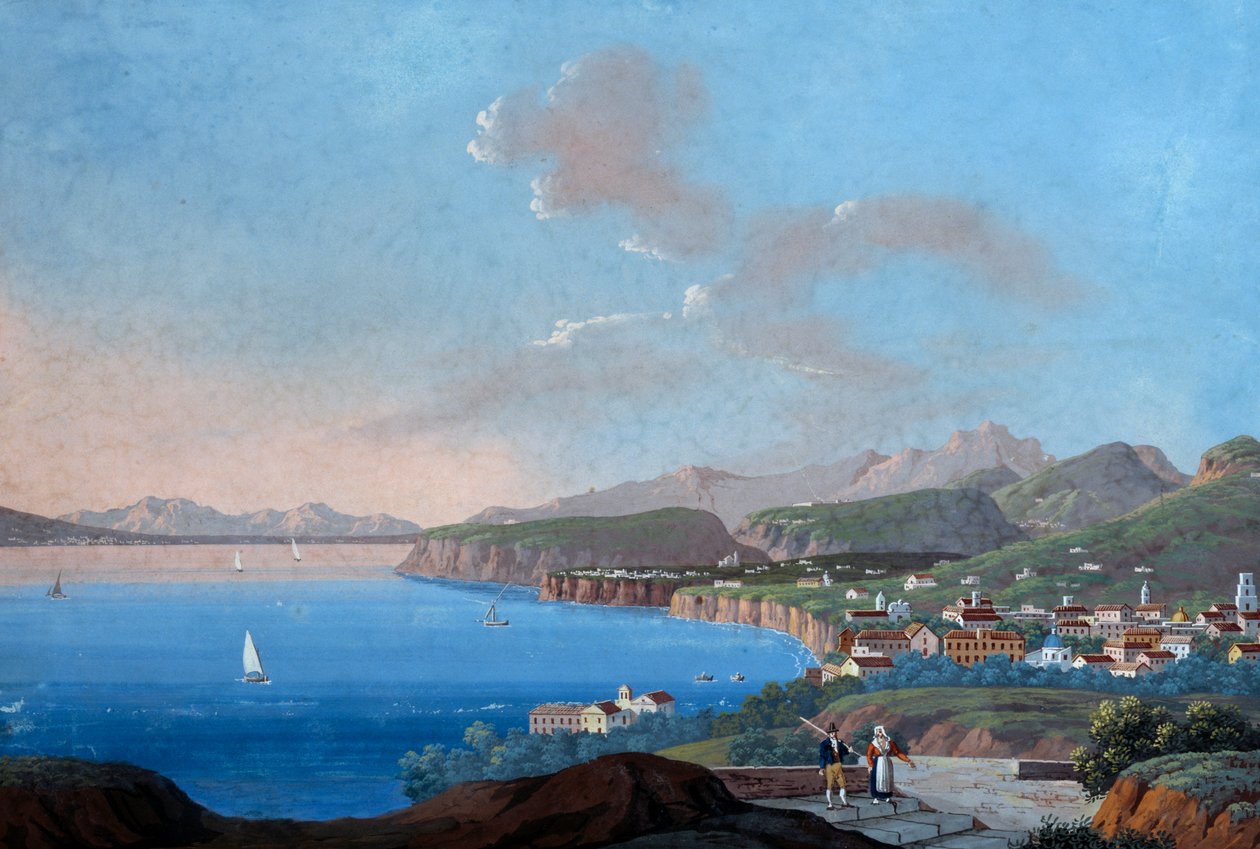 Vue de Sorrente - Italian School