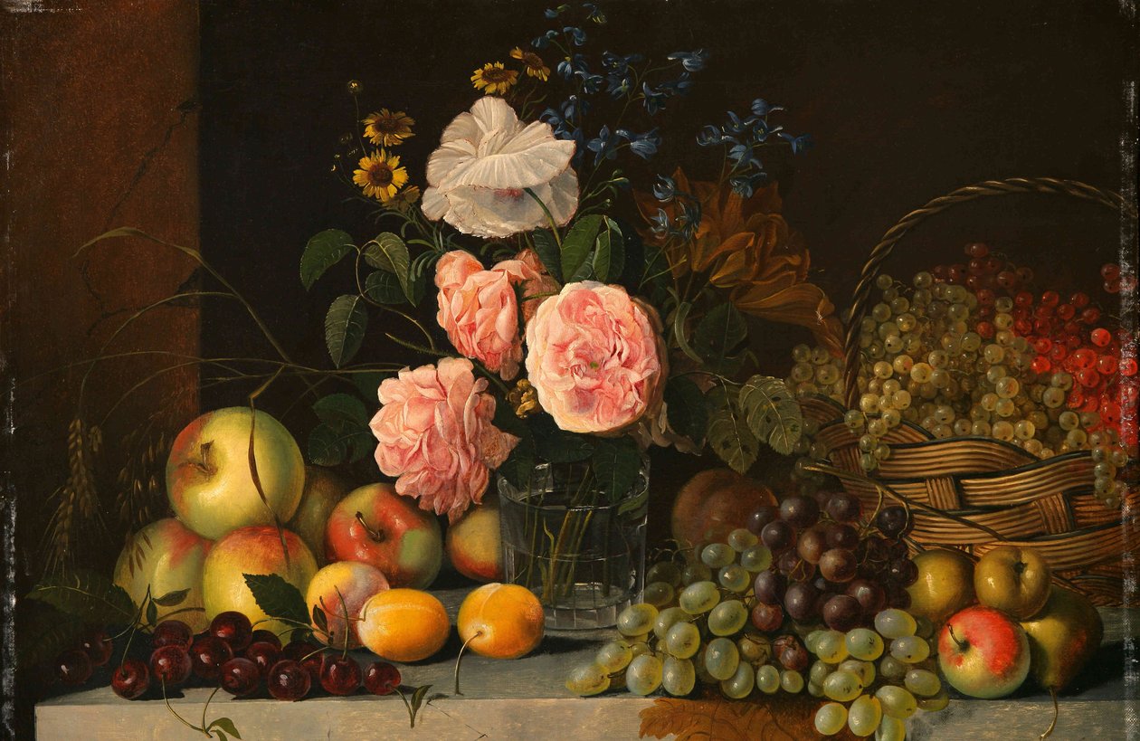Roses et fruits - Ivan Khrutsky